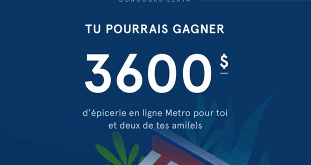 Gagnez 3600$ d'épicerie Metro en ligne Livrée chez vous