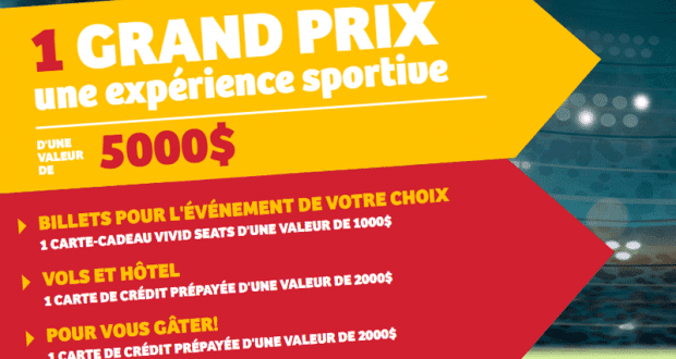 Gagnez Une expérience sportive d'une valeur de 5000$