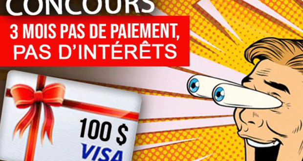 Une Carte Visa de 100$