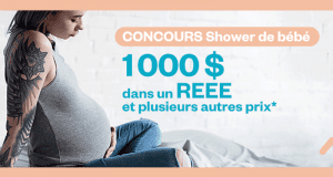 1 000$ en vêtements et produits pour bébé + 1000$ REEE