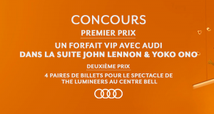 Forfaits VIP dans la suite John Lennon & Yoko Ono (3000$chaque)