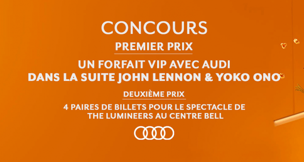 Forfaits VIP dans la suite John Lennon & Yoko Ono (3000$chaque)