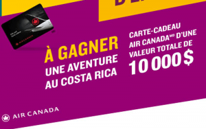 Gagnez Une carte-cadeau Air Canada (Valeur de 10 000 $)