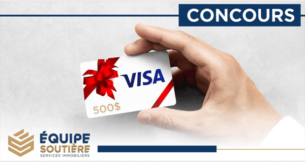 Gagnez Une carte cadeau Visa de 500$