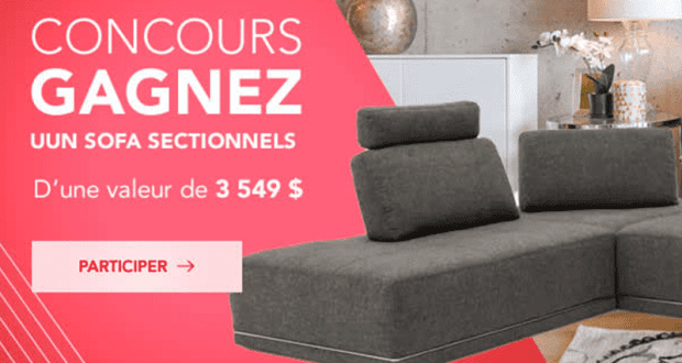 Gagnez un Sofa sectionnel d'une valeur de 3550$