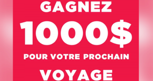 Chèque-cadeau Club Voyages Dumoulin (Valeur de 1000 $)