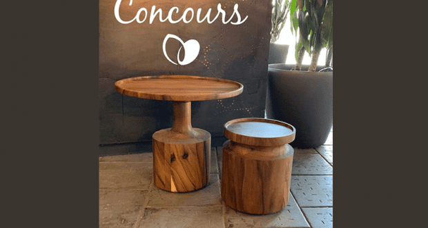 Ensemble table à café et tabouret