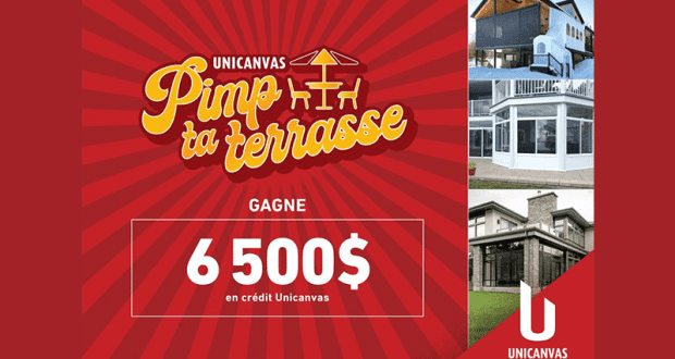 Gagnez 6500$ en produit Unicanvas ou 1000$ comptant