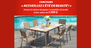 Gagnez Un mobilier de jardin d'une valeur de 1599$