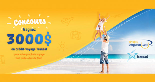 Gagnez un crédit-voyage de 3 000$ offert par Transat