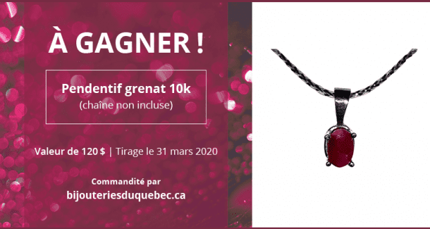 Un Pendentif grenat 10k