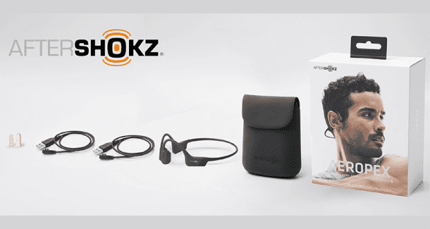 2 paires d’écouteurs à conduction osseuse Aeropex d’Aftershokz