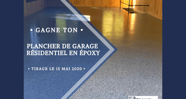 Plancher de garage résidentiel en époxy (Valeur de 2500$)