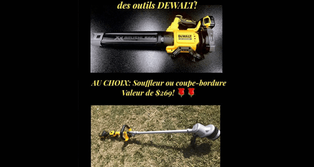 Un souffleur DEWALT ou un coupe-bordure DEWALT