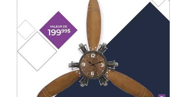 Une magnifique horloge d'une valeur de 199$