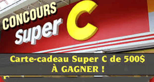 Carte-cadeau Super C de 500$