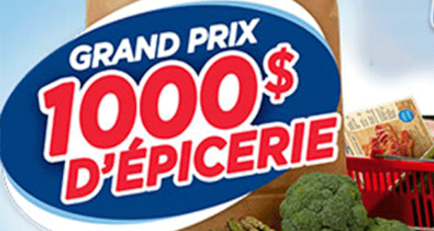 Gagnez 1 000 $ D'ÉPICERIE chaque mois