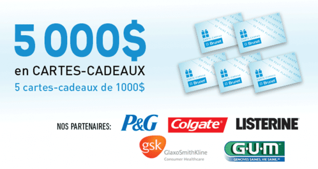 Gagnez 5 000$ en Cartes-cadeaux Brunet