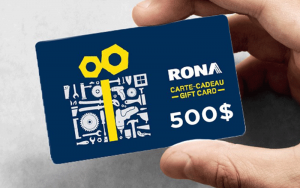 Gagnez 500 $ à dépenser chez Rona