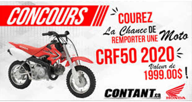 Gagnez Une moto CRF50 2020