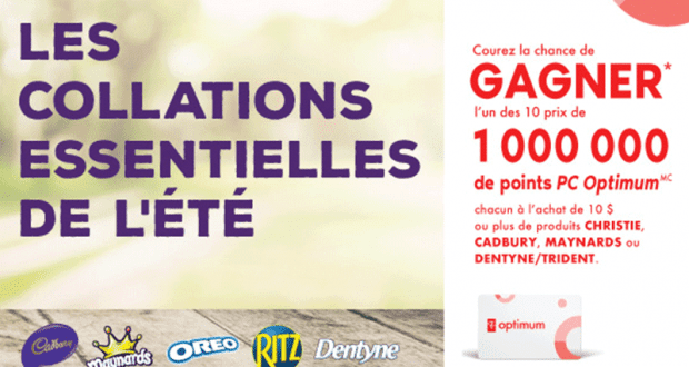 Gagnez l'un des 10 prix de 1 000 000 de points PC Optimum chacun