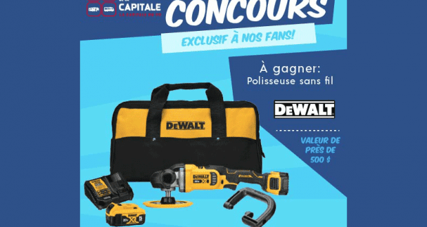 Une polisseuse sans fil DeWalt de 500 $