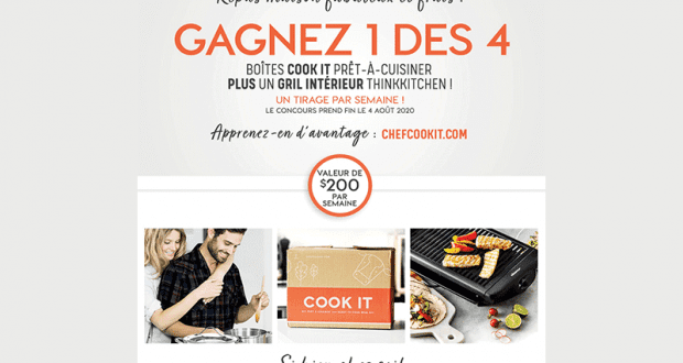 1 des 4 boîtes Cook it + un gril intérieur Thinkkitchen 2020