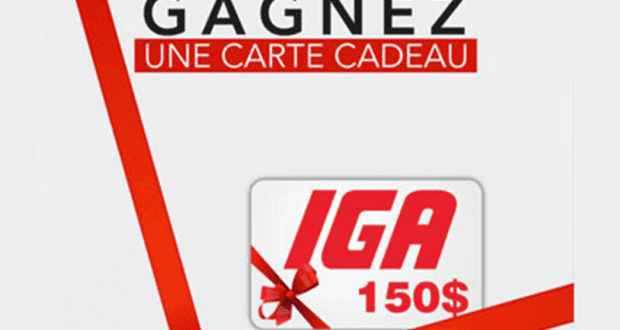 Carte-cadeau de 150$ chez IGA