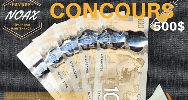 Concours Gagnez 500$ comptant