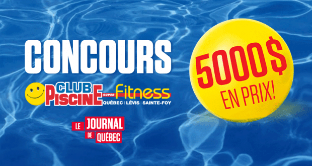 Gagnez 5 cartes-cadeaux de 1000$ chez Club Piscine