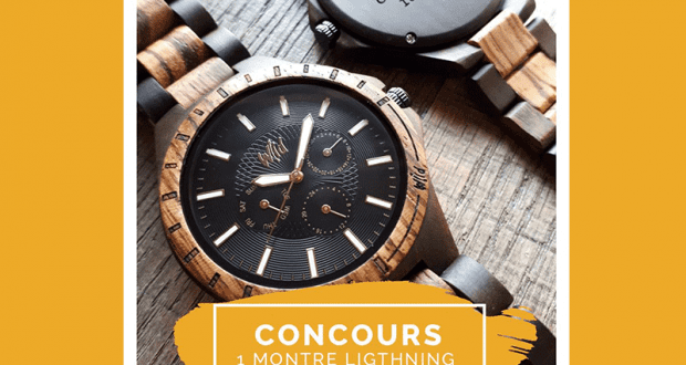 Une montre en bois Lightning TN40