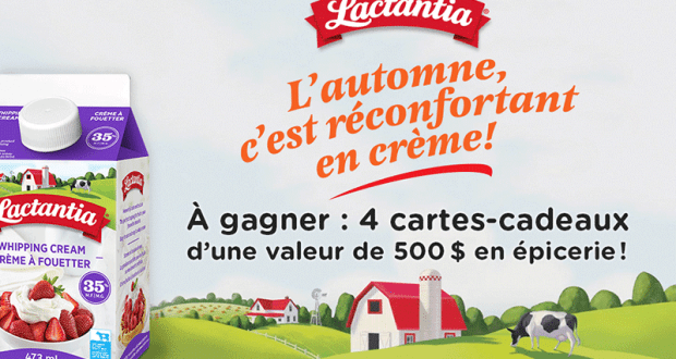 4 cartes-cadeaux de 500 $ en épicerie