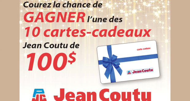 Gagnez 10 cartes-cadeaux Jean Coutu de 100$