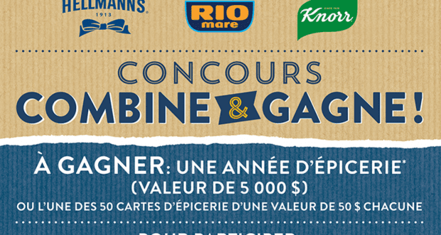 Gagnez une année d'épicerie gratuite (Valeur de 5000 $)