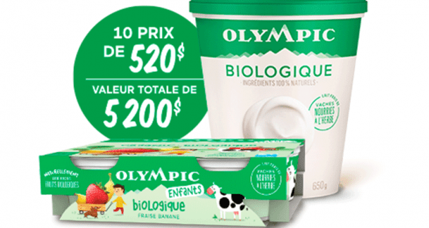 Un année de yogourts Olympic (10 gagnants)