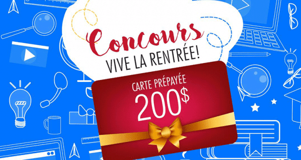 Une carte prépayée d'une valeur de 200$