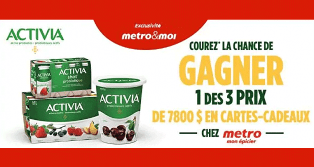 Gagnez 7800$ en cartes-cadeaux Metro (3 Gagnants)