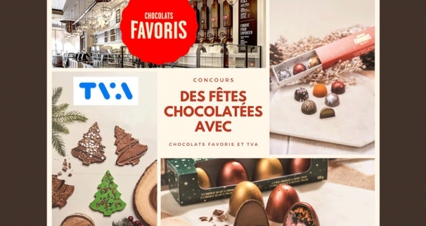 5 paniers-cadeaux Noël Chocolats Favoris (Valeur de 200 $)