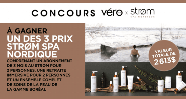 Abonnement de 3 mois au Strøm spa nordique (Valeur de 1349 $)