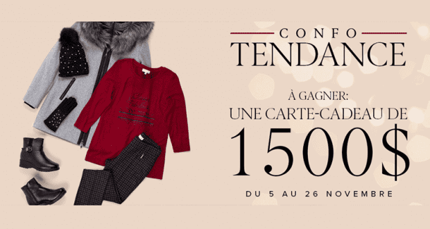 Carte-cadeau boutique Marie Claire de 1500 $