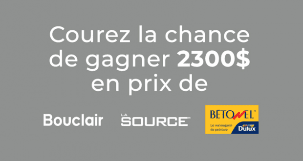 Gagnez 2300$ en prix