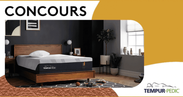 Gagnez un matelas Tempur-Pedic grand format (Valeur de 1999 $)