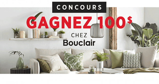 12 cartes-cadeaux Bouclair de 100 $ chacune