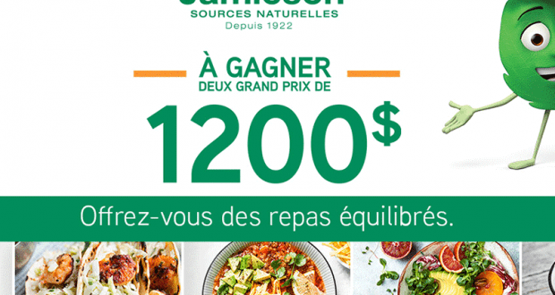 Gagnez 2 grands prix de 1200 $ chacun (Sous forme de chèque)