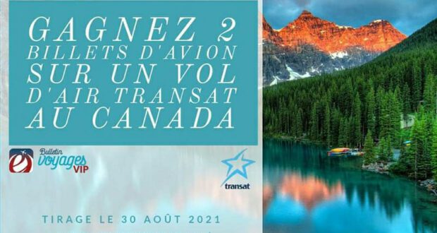 Gagnez 2 billets d’avion sur un vol Air Transat au Canada