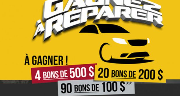 Gagnez 6900 $ en bons-réparation AutoPLACE