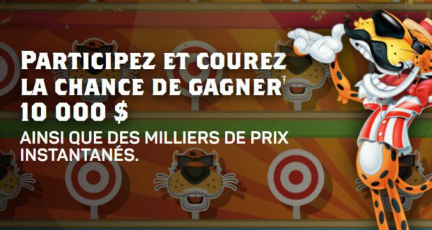 Gagnez un chèque de 10 000 $ en argent + 4100 coupons Cheetos