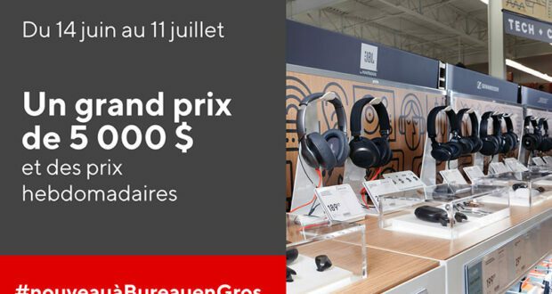 Gagnez une carte-cadeau Bureau en Gros de 5000 $