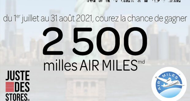 Gagnez 2500 milles Air Miles