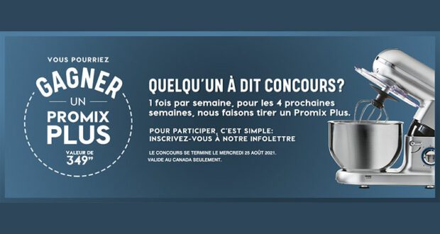 Gagnez 4 Mélangeurs sur socle Promix plus